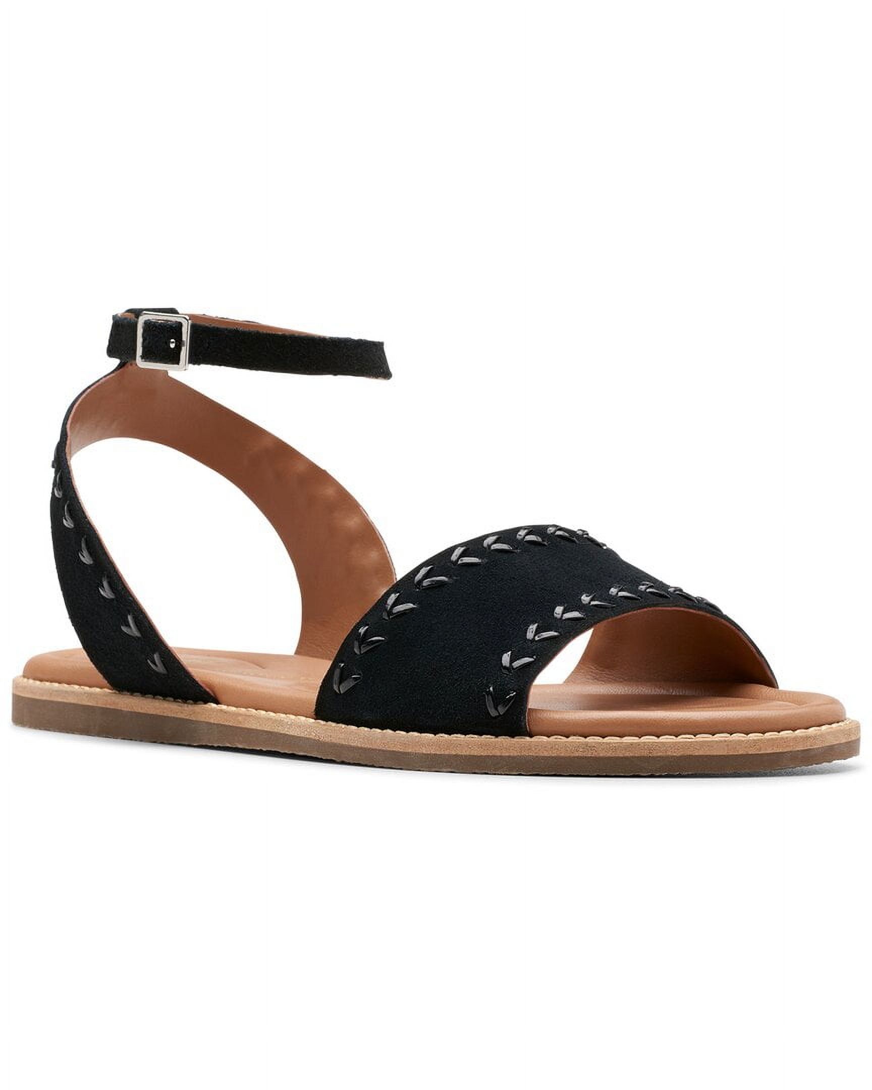 Clarks Maritime May Suede Sandal, 6.5, Black